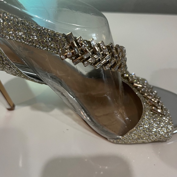 GIANNI BINI SZ 8.5 Silver and Gold with RHINE STONES - Picture 11 of 12